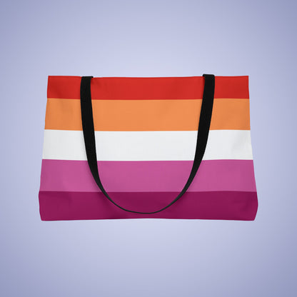 Lesbian Pride Month Weekender Large Beach Bag Tote