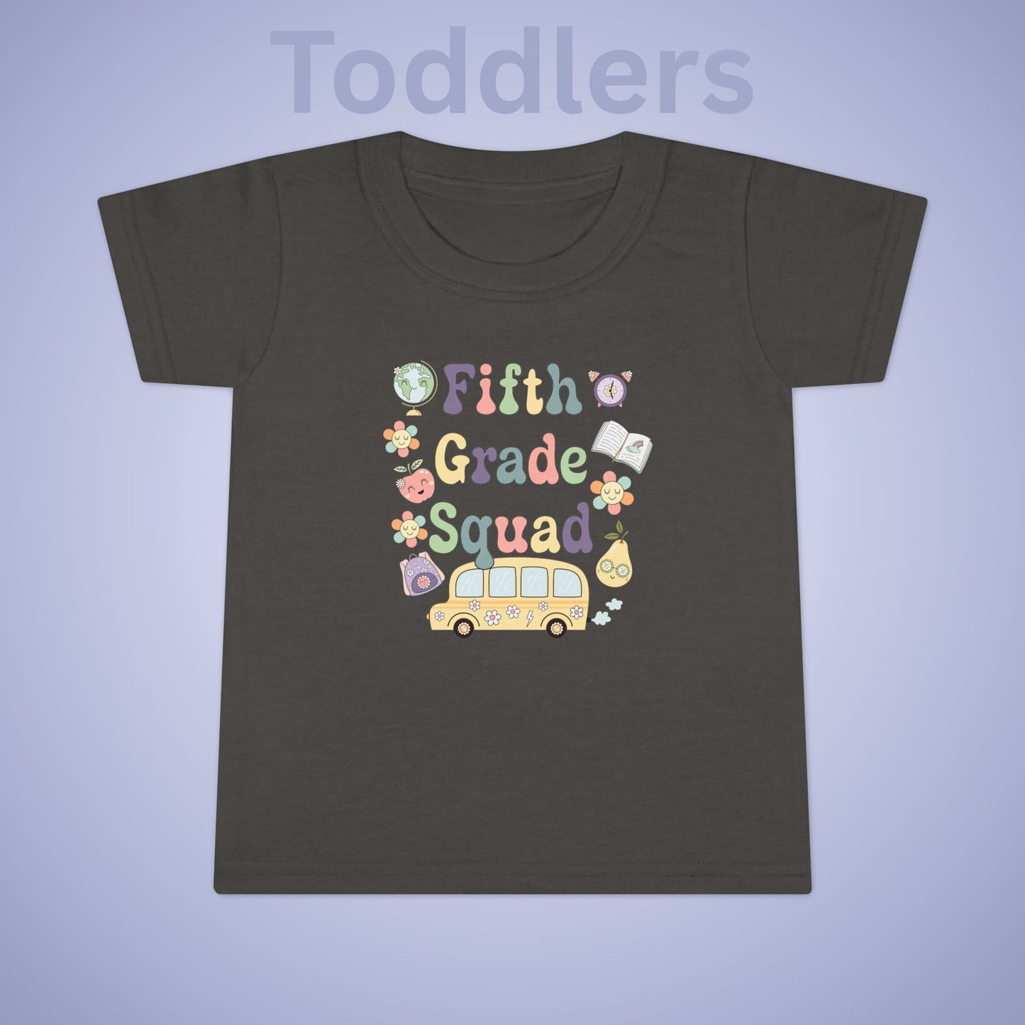 Fifth Grade Squad Retro Fun Kids Cotton T Shirt Back To School Toddler