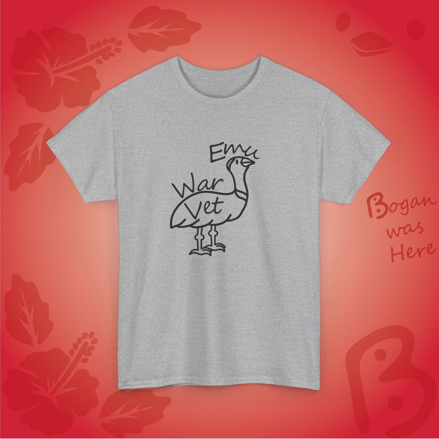 Emu War Vet Bogan's Design T Shirt