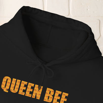 Queen Bee Sweet As Honey  Honeycomb Word Art Design Hoodie Sweatshirt