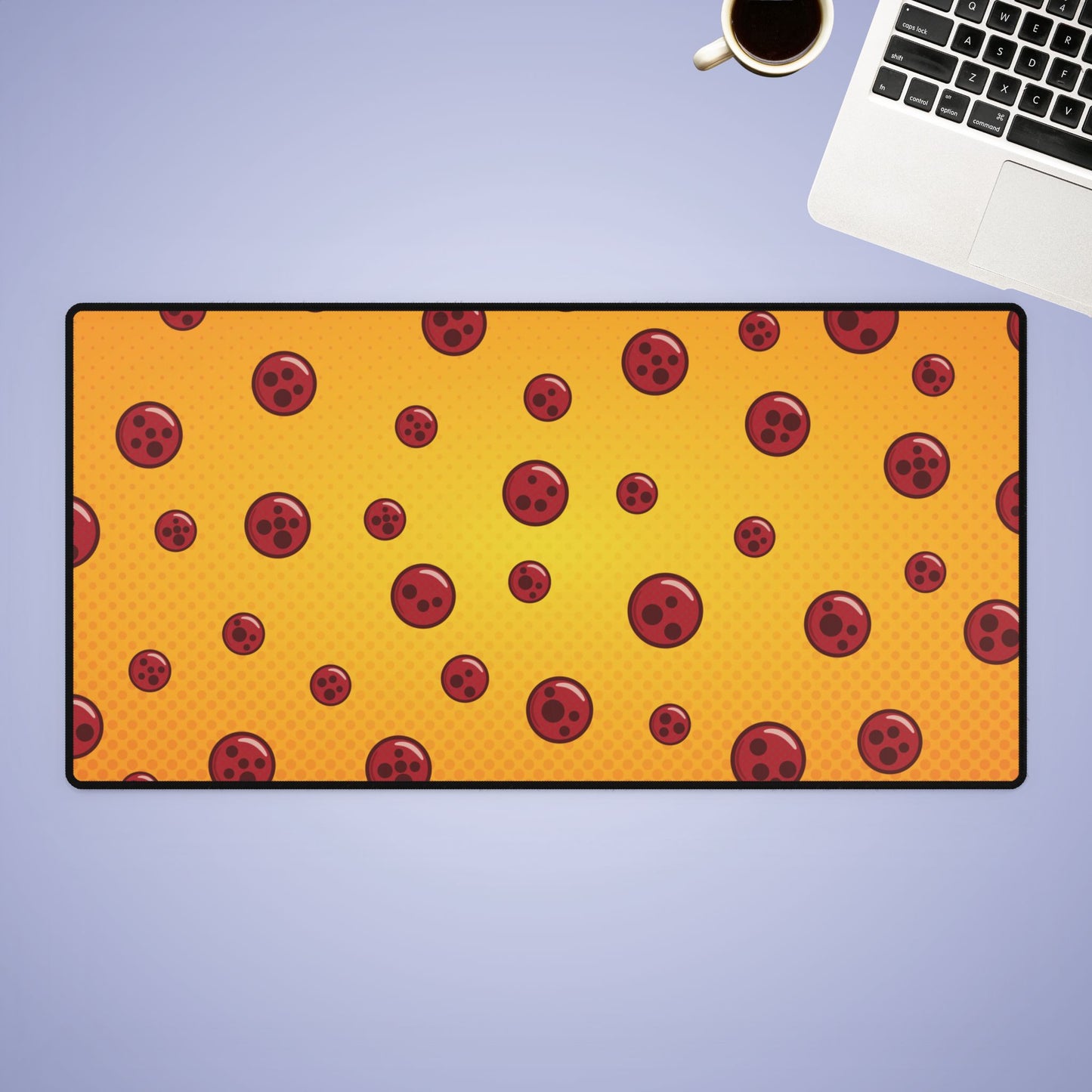 Pepperoni Pizza Lover Decor Gaming Desk Mat Medium & Large Foodie Gift