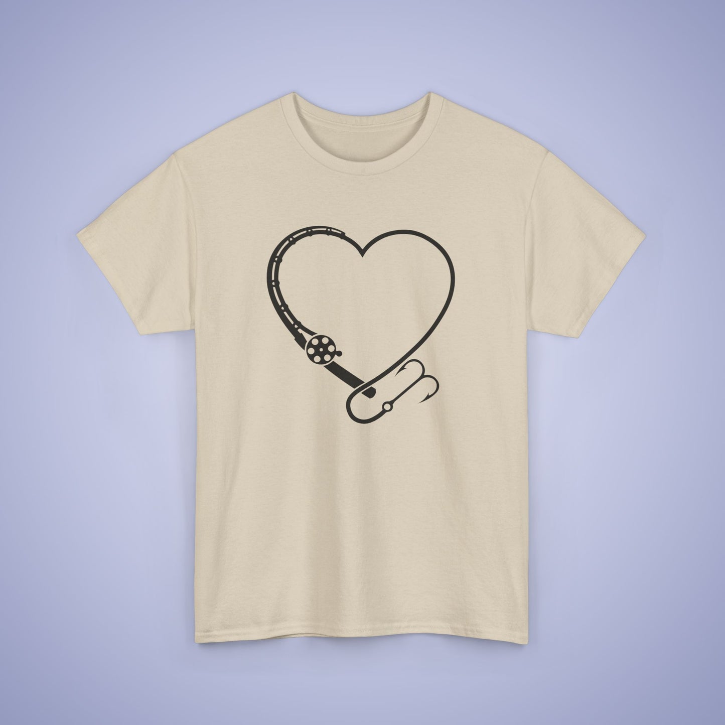 Fishing Loving Heart Unisex T Shirt