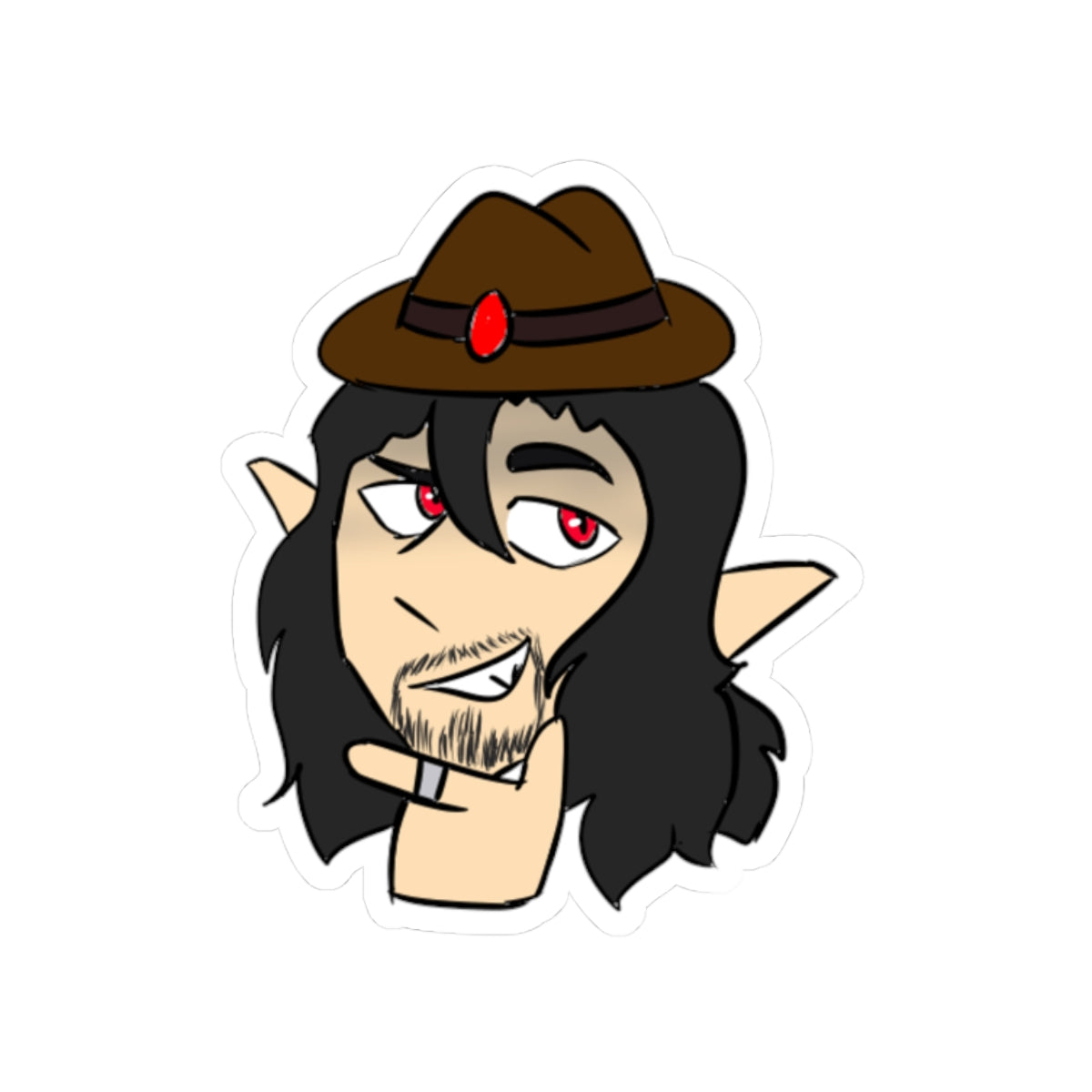 Smug Damien Sticker, Into the Cataclysm - Legends of Blood