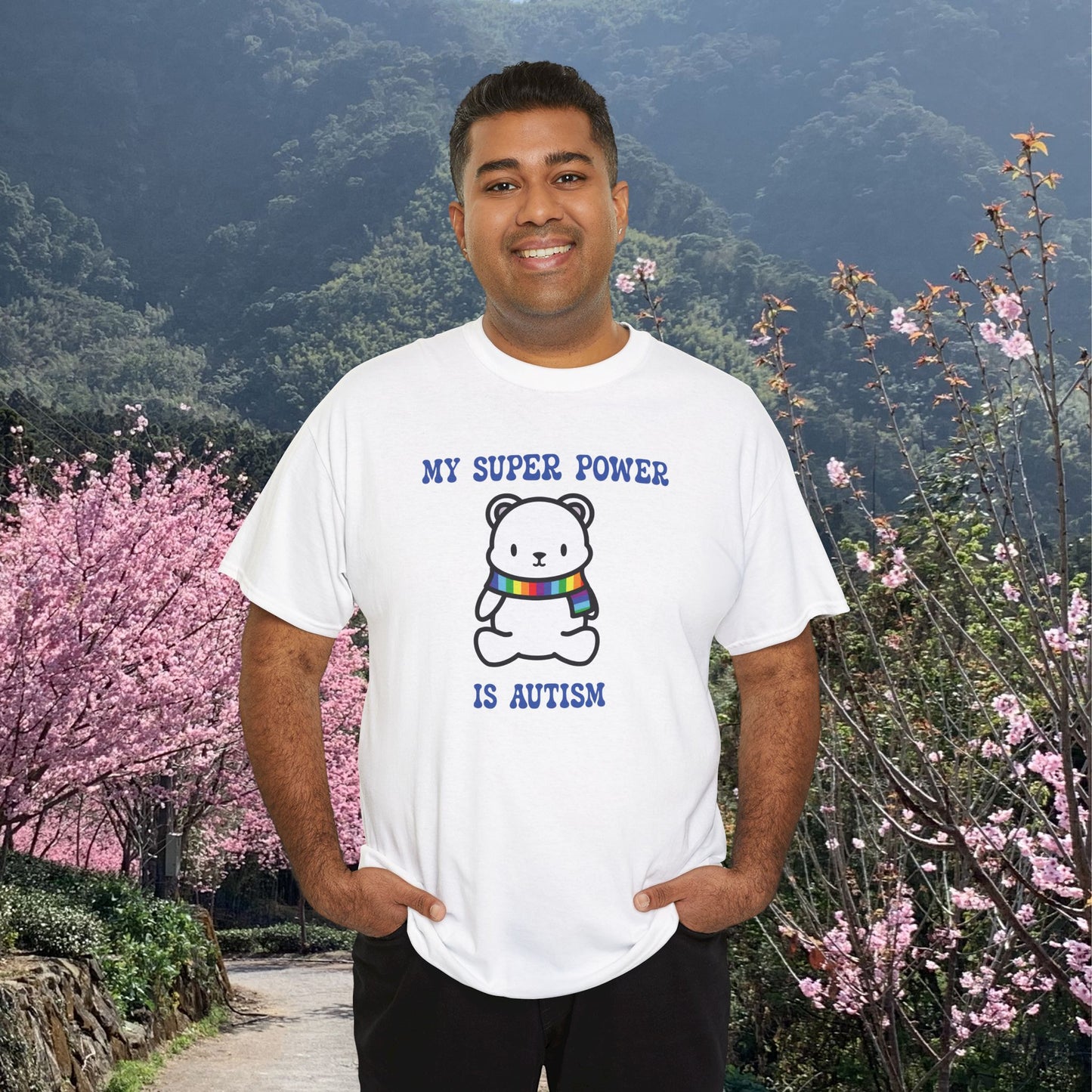 Polar Bear Neurodiversity Graphic My Super Power is Autism Awareness Unisex T Shirt