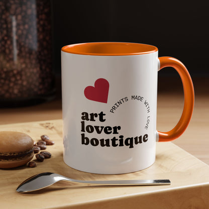 Personalized Coffee Mug - 11oz or 15oz Orange Ceramic Accent