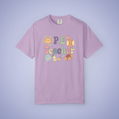P.E Sports Teacher T Shirt Retro Comfort Colors Unisex Back to School