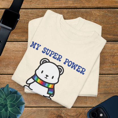 Polar Bear Neurodiversity Graphic My Super Power is Autism Awareness Unisex T Shirt