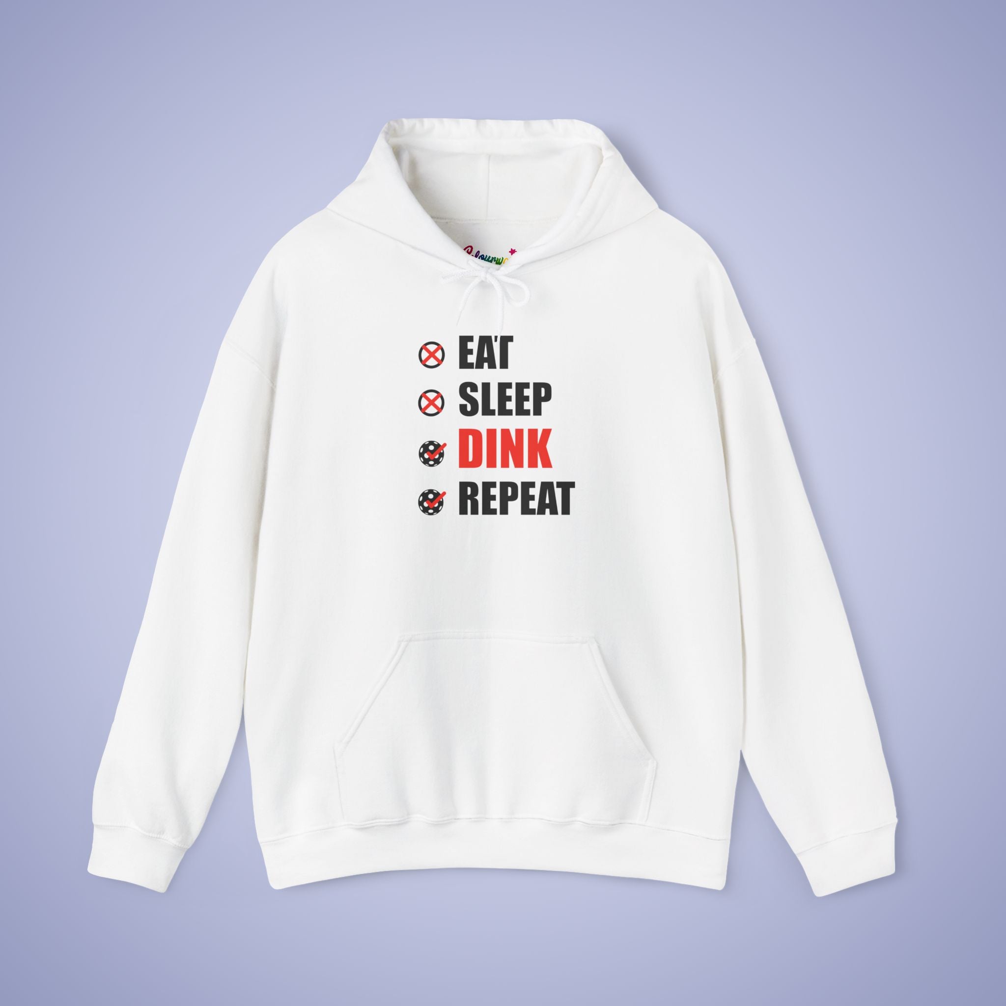 Eat Sleep Dink Repeat Pickleball Hoodie | Funny Pickleball Lover Gift Black Version