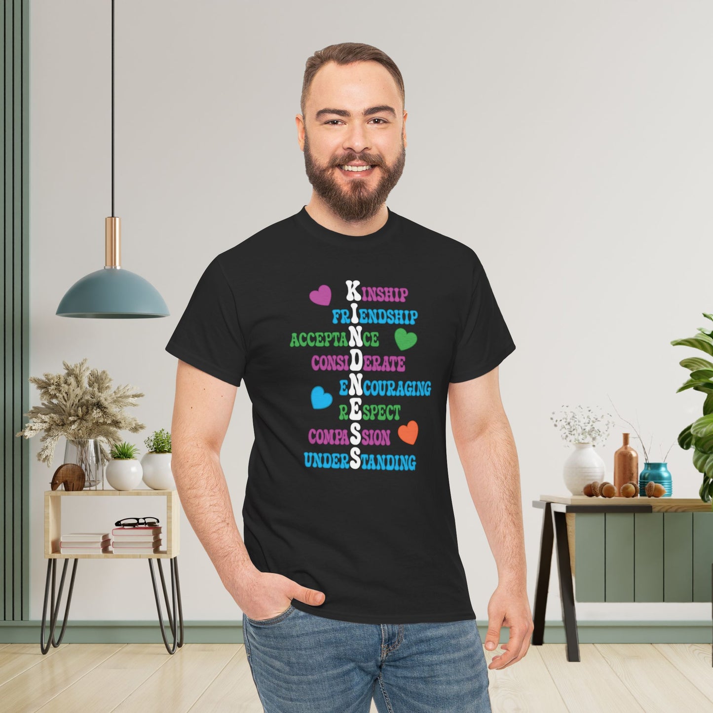 Kindness Wordgram Orange Unity Day Teachers T Shirt Unisex