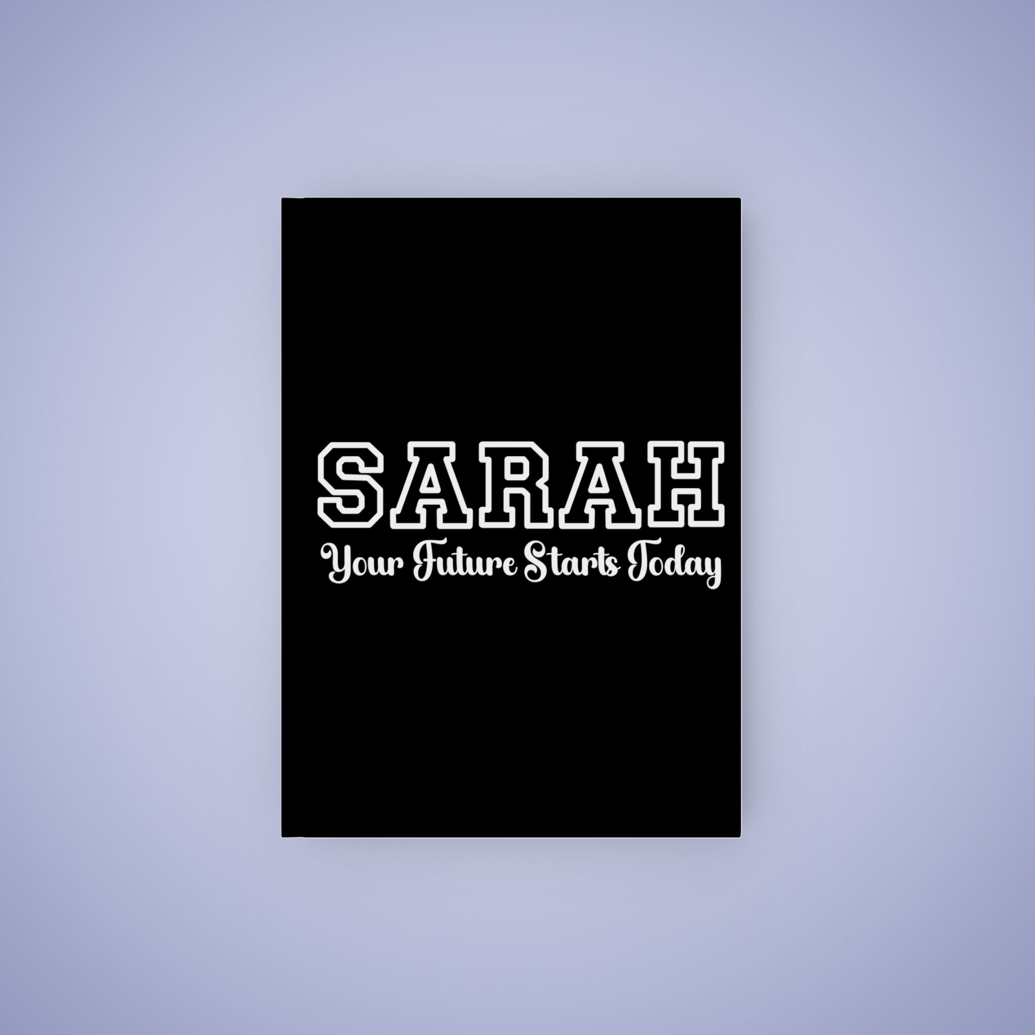 Motivational Journal Personalized Name Black Graduation Gift Hard Backed Notebook
