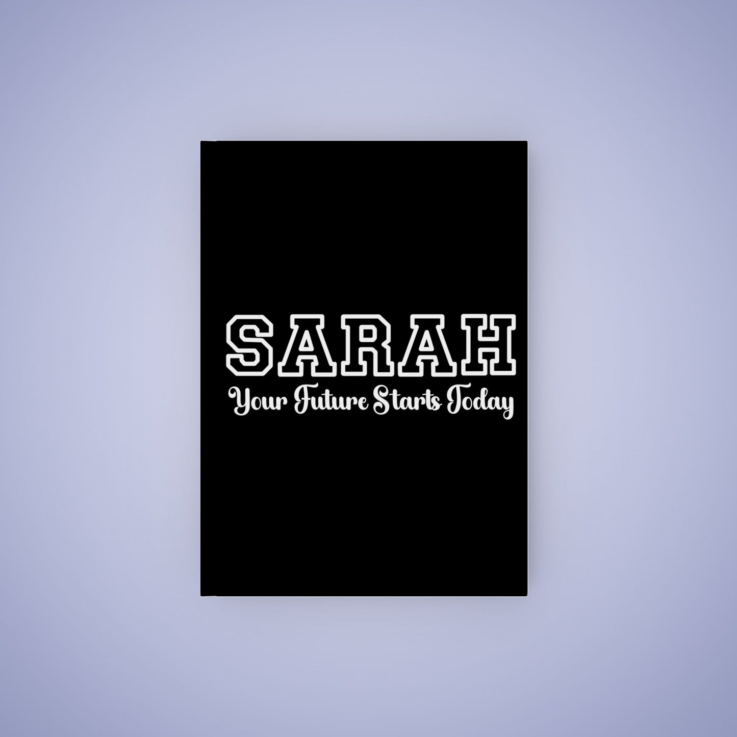 Motivational Journal Personalized Name Black Graduation Gift Hard Backed Notebook