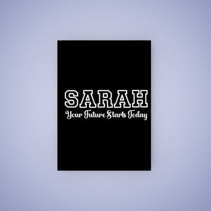 Motivational Journal Personalized Name Black Graduation Gift Hard Backed Notebook