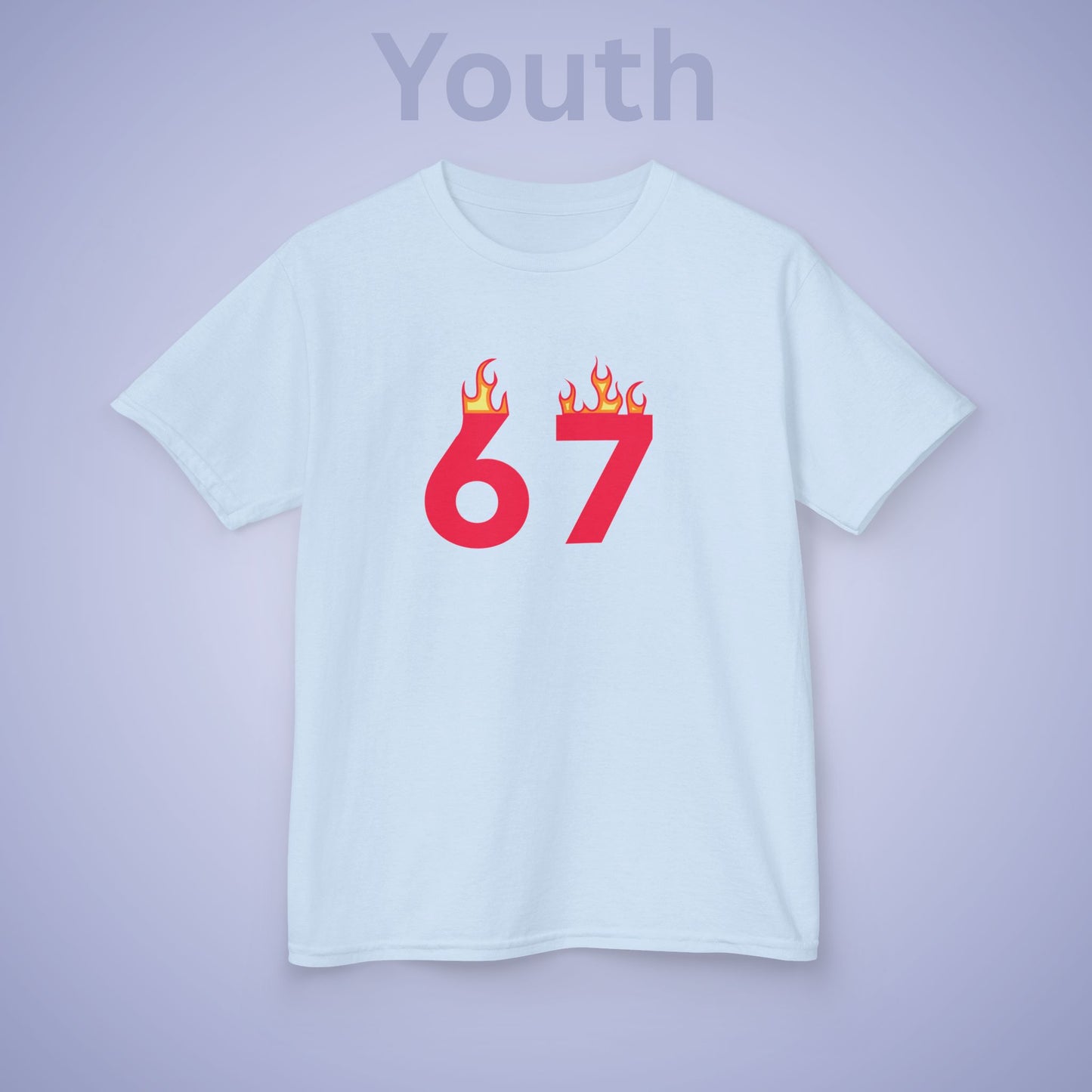 On Fire 67 Tee Fun Trending Kids Cotton T Shirt Six Seven Youth