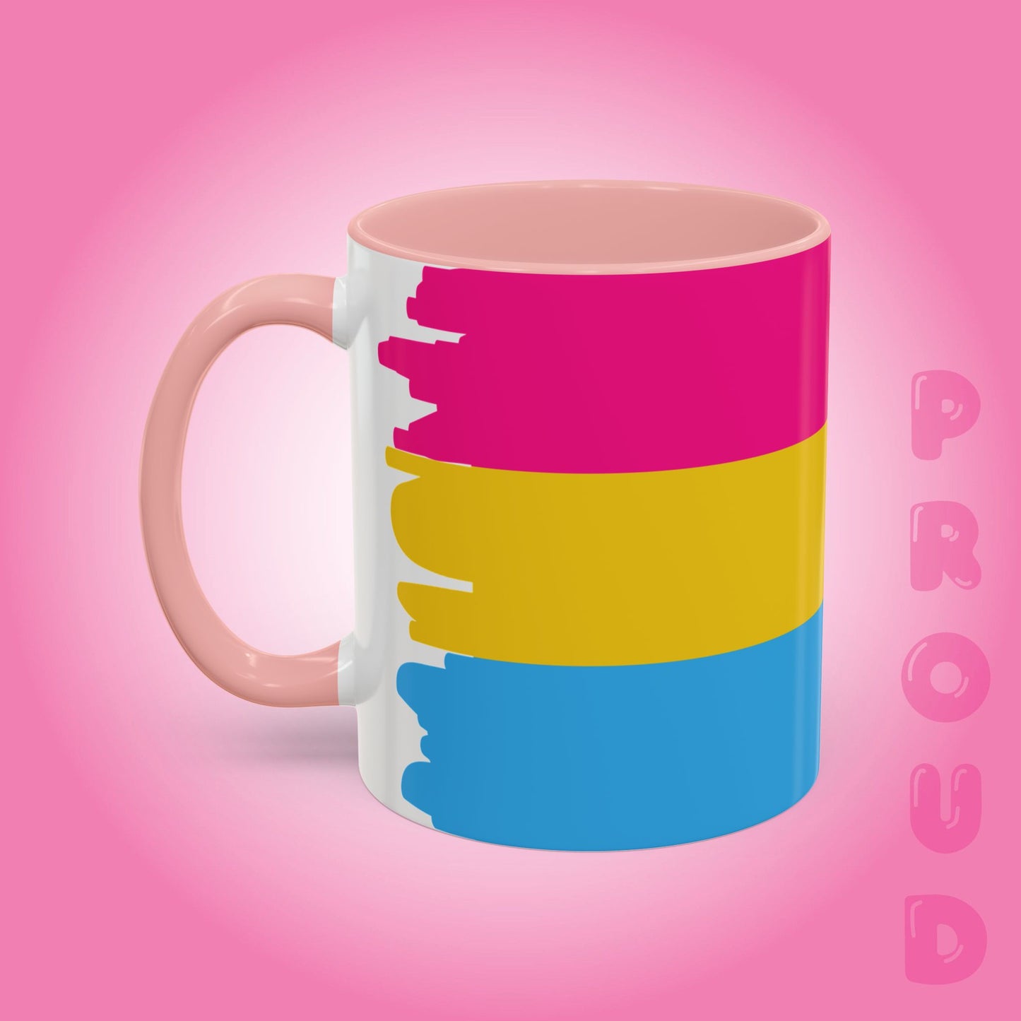 Pansexual Paint Style Coffee Mug