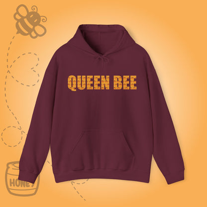 Queen Bee Sweet As Honey  Honeycomb Word Art Design Hoodie Sweatshirt