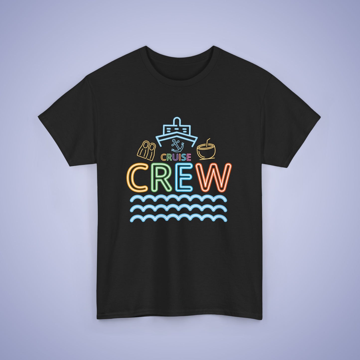 Cruise Crew Neon T Shirt Fun Group Family Matching Vacation Shirt Unisex