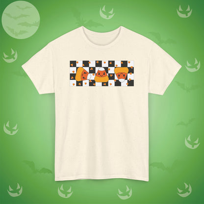 Candy Corn Checkboard Halloween Candy Unisex T Shirt