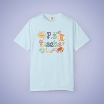 P.E Sports Teacher T Shirt Retro Comfort Colors Unisex Back to School