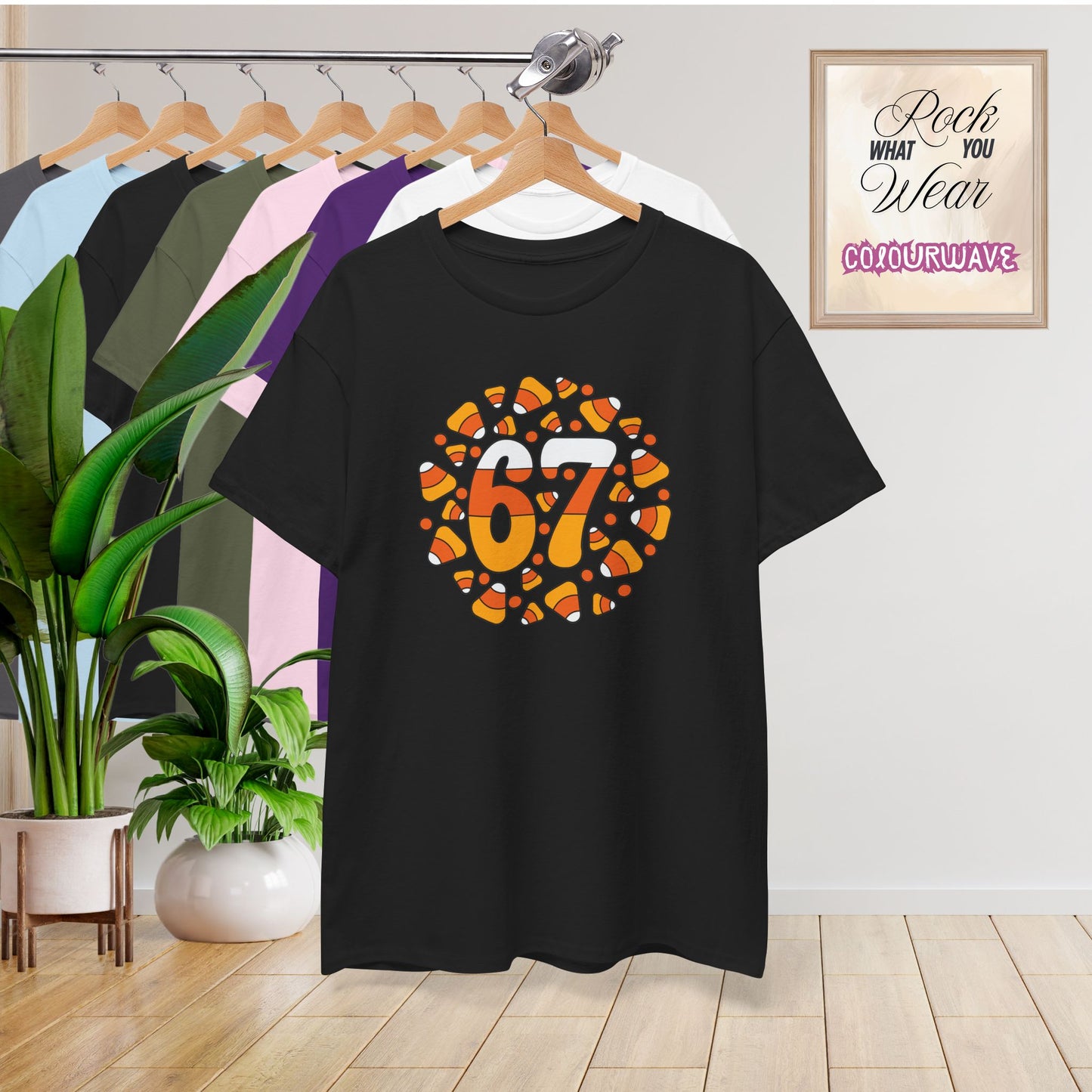 67 Candy Corn White Halloween Candy Unisex T Shirt