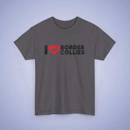 I Heart Border Collies Unisex T Shirt