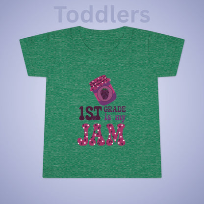 First Grade is my Jam Blackberry Kids Cotton T Shirt Back To School Toddler