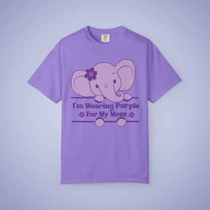 Im Wearing Purple for My Loved One Personalized  Alzheimers Awareness Comfort Colors T Shirt Unisex