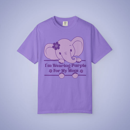 Im Wearing Purple for My Loved One Personalized  Alzheimers Awareness Comfort Colors T Shirt Unisex