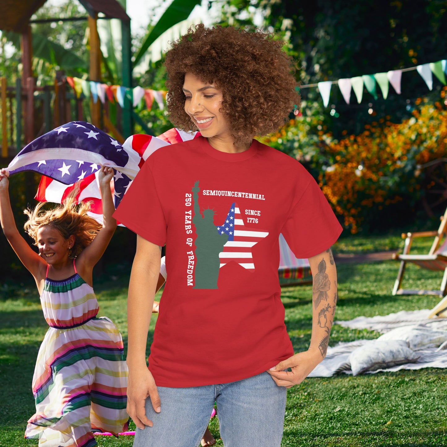 SemiQuincentennial Statue of Liberty 250 Years of Freedom USA Celebration Unisex T Shirt