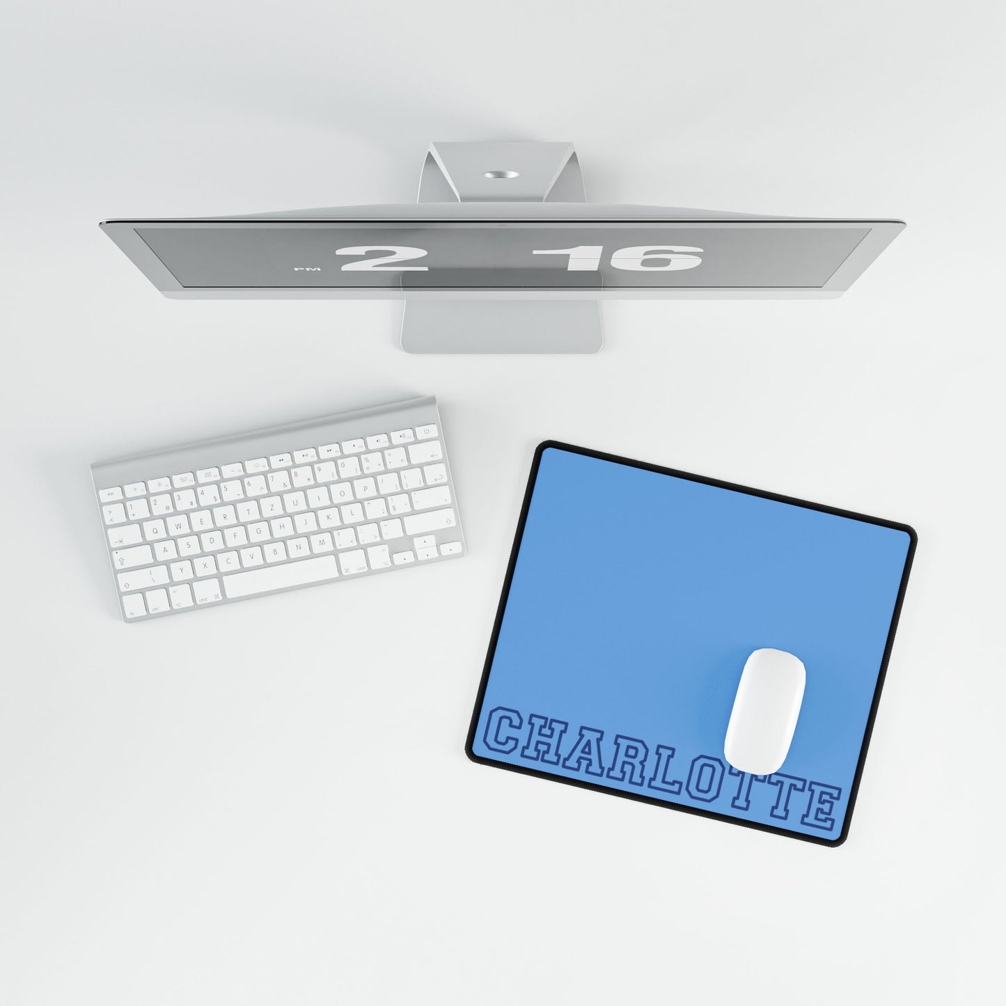 University Style Personalized Name XXXXL Light Blue Mouse Pad