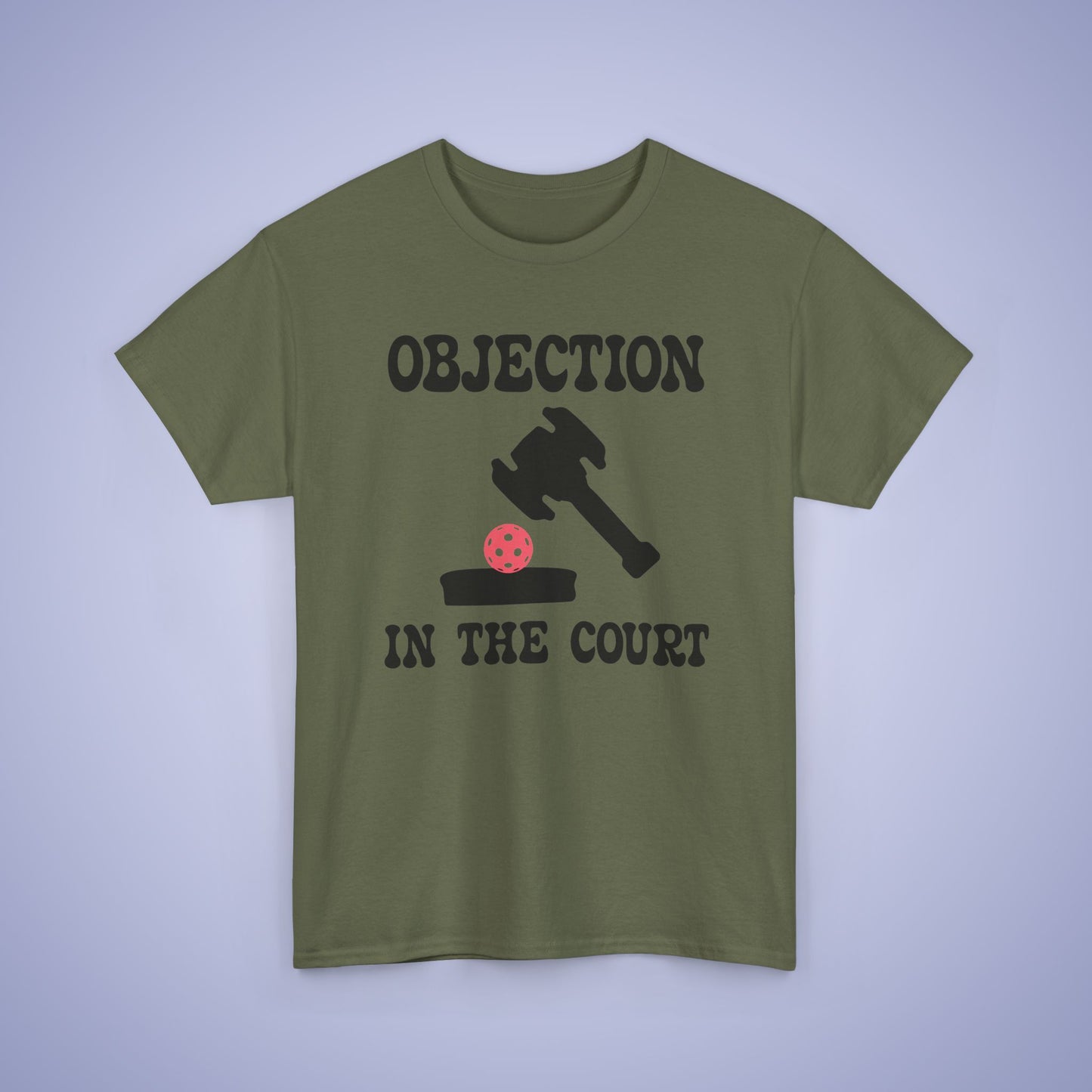 Objection in the Court Funny Lawyer Judge Pickleball T Shirt Black Graphic Design
