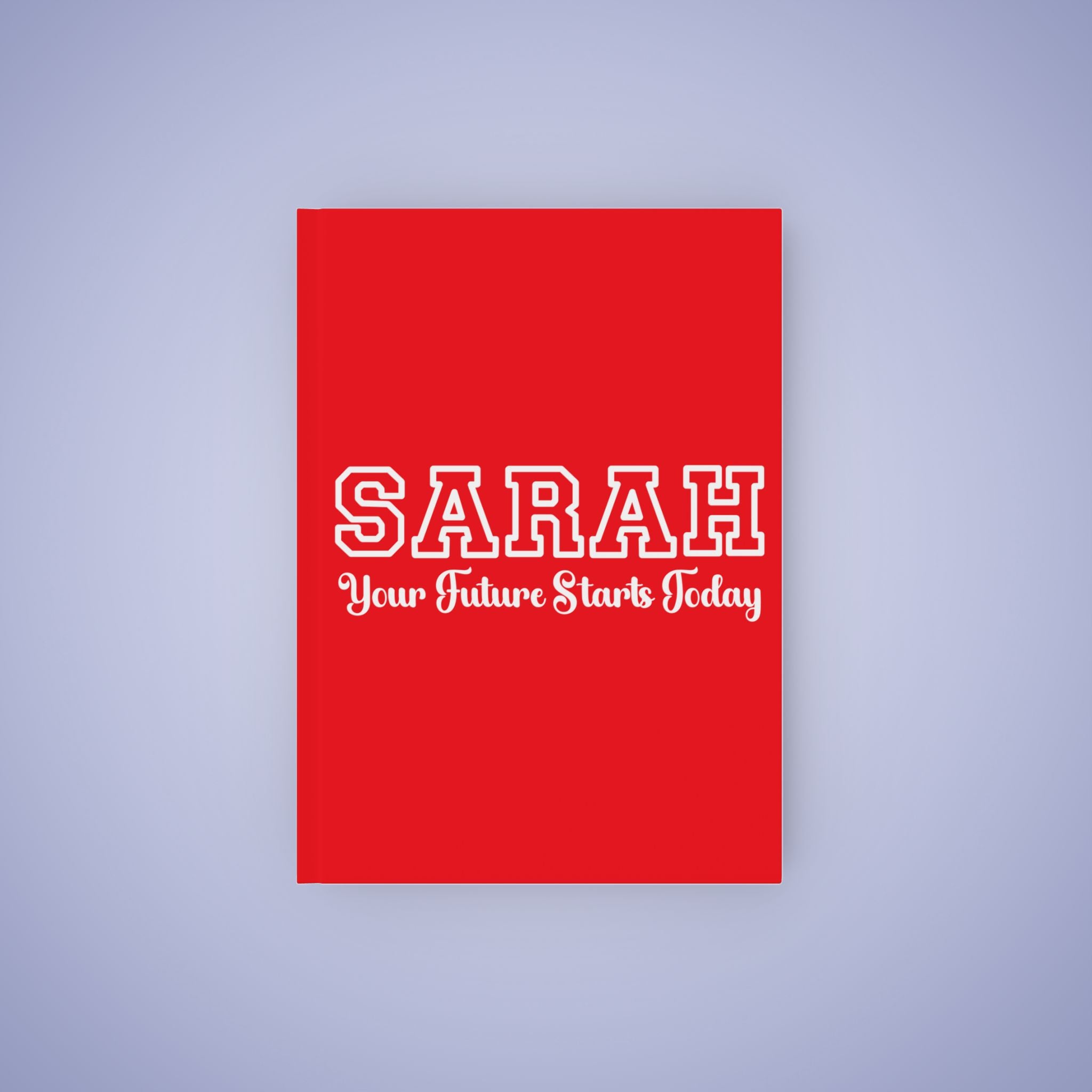 Motivational Journal Personalized Name Red Graduation Gift Hard Backed Notebook