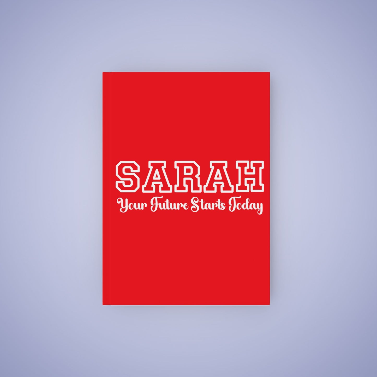 Motivational Journal Personalized Name Red Graduation Gift Hard Backed Notebook