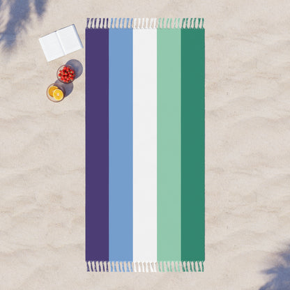 Gay Man Flag Boho Beach Towel  LGBTQ Pride Month LGBT Holiday Gift