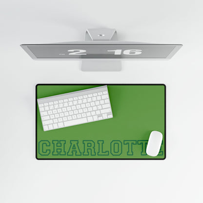 University Style Personalized Name Desk Mat Light Green