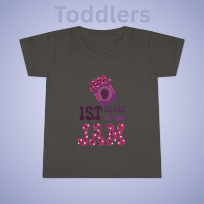 First Grade is my Jam Blackberry Kids Cotton T Shirt Back To School Toddler