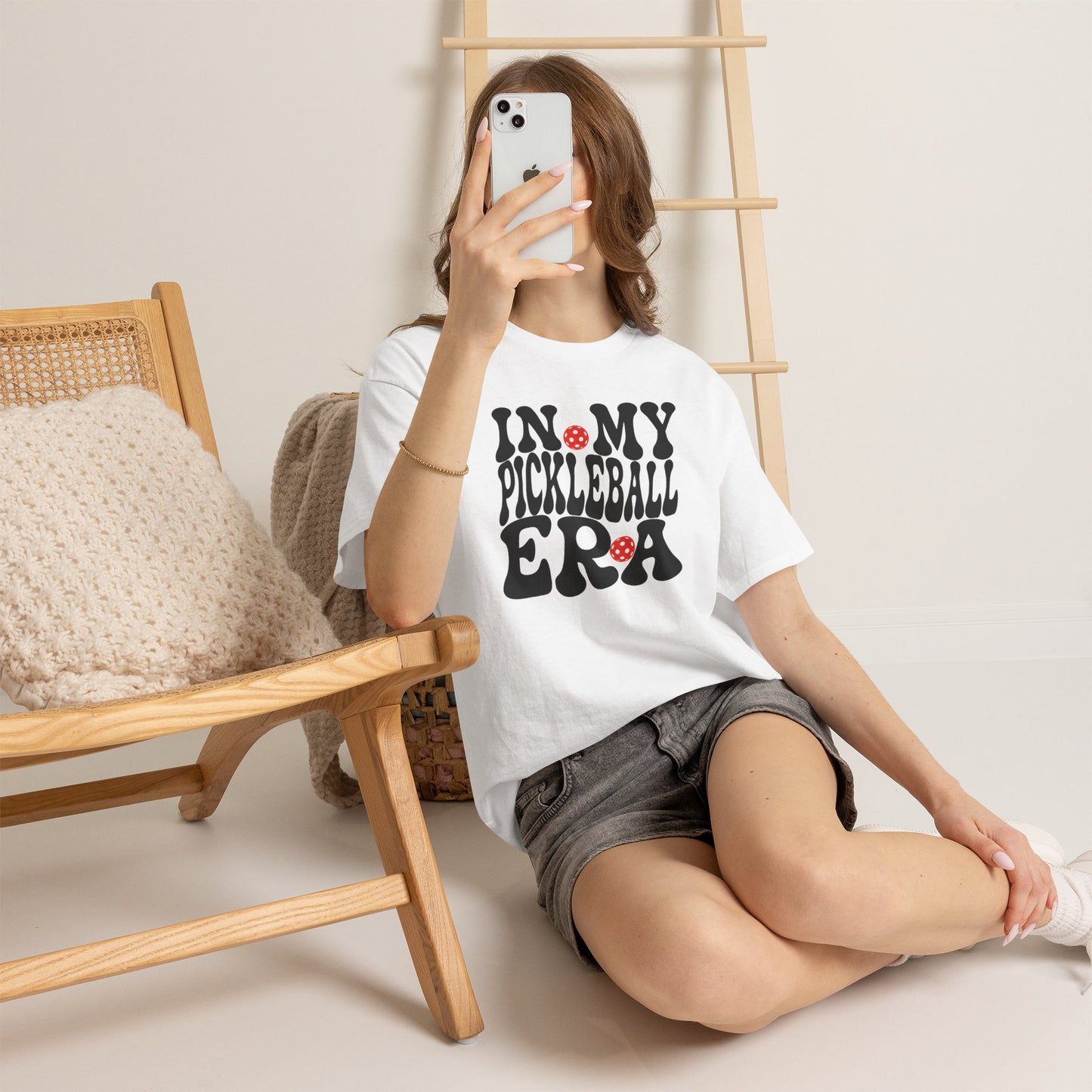 In My Pickleball Era Funny Pickleball T Shirt Black Graphic Design