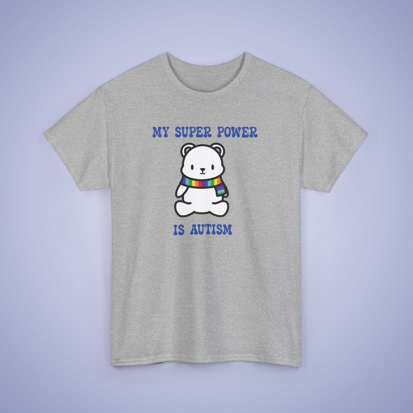 Polar Bear Neurodiversity Graphic My Super Power is Autism Awareness Unisex T Shirt