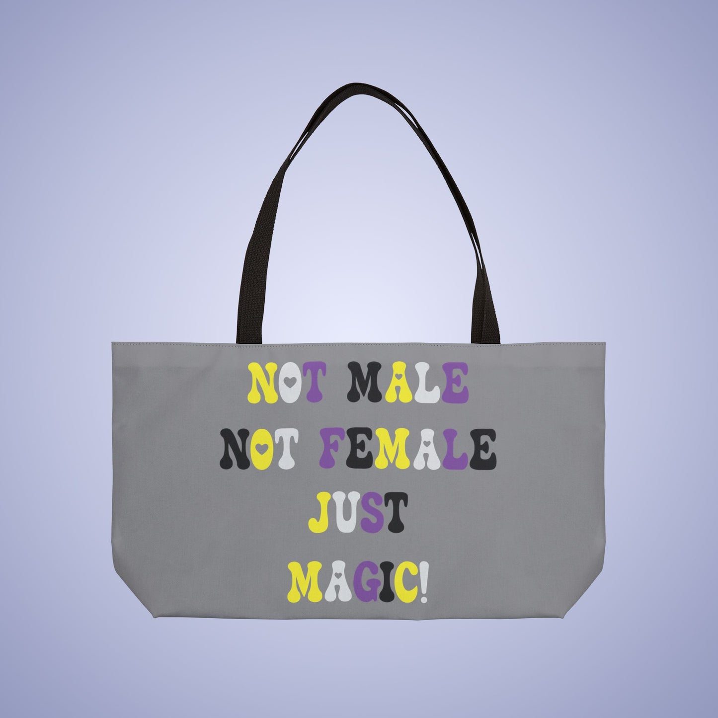 Non Binary Pride Month Weekender Large Beach Bag Tote