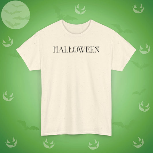 Halloween Spider Word Art Black Unisex T Shirt