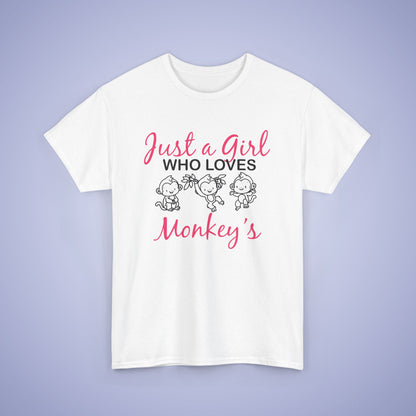 Just a Girl who Loves Monkeys Unisex T-Shirt