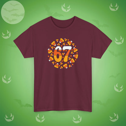 67 Candy Corn White Halloween Candy Unisex T Shirt