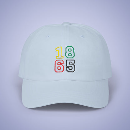 Juneteenth 1865 Embroidered Classic Dad Cap Unisex Coloured Embroidery Light