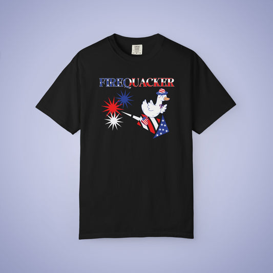 Fire Quacker Duck Lover July 4th Comfort Colors Funny T Shirt Unisex