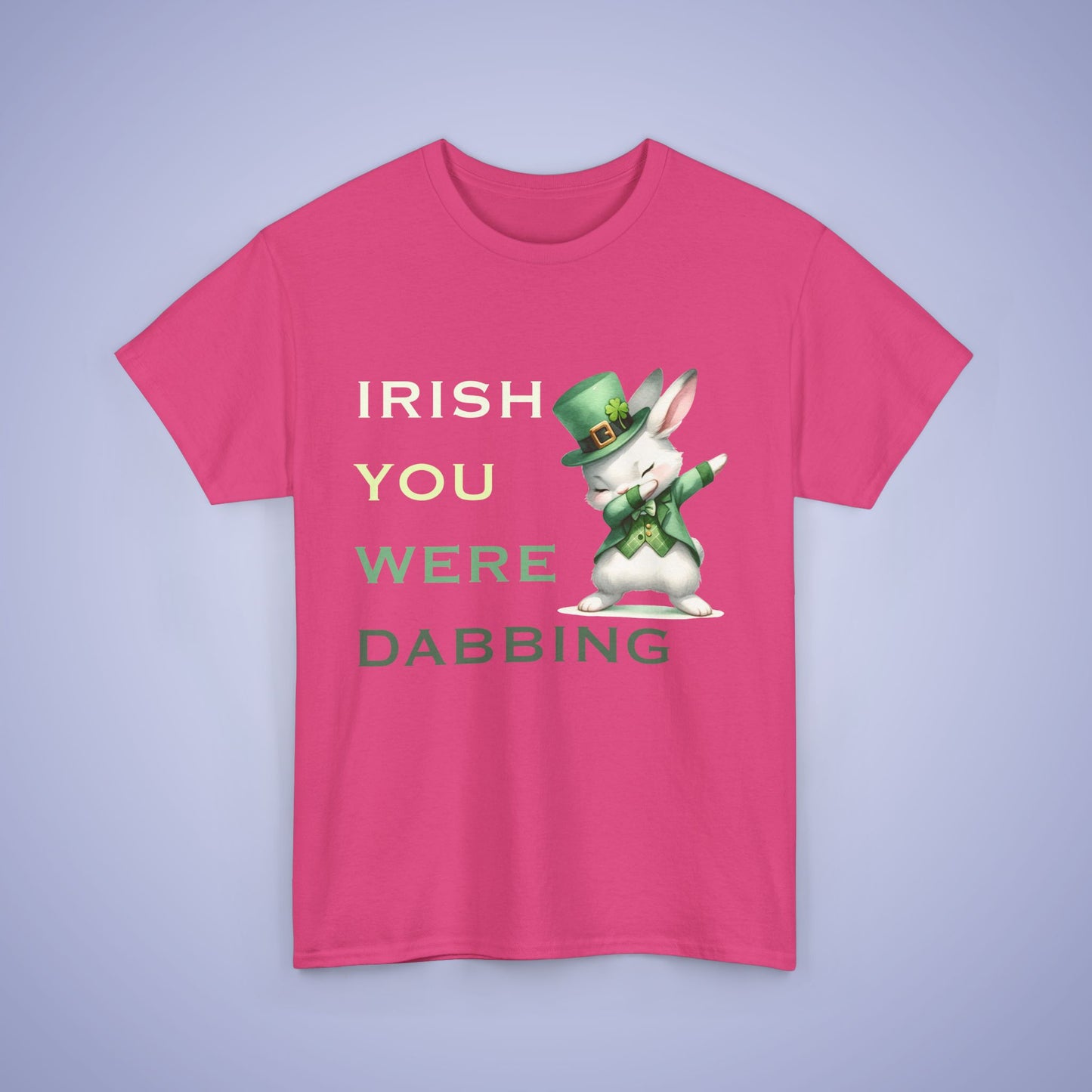 Irish You Were Dabbing Rabbit Unisex T-Shirt