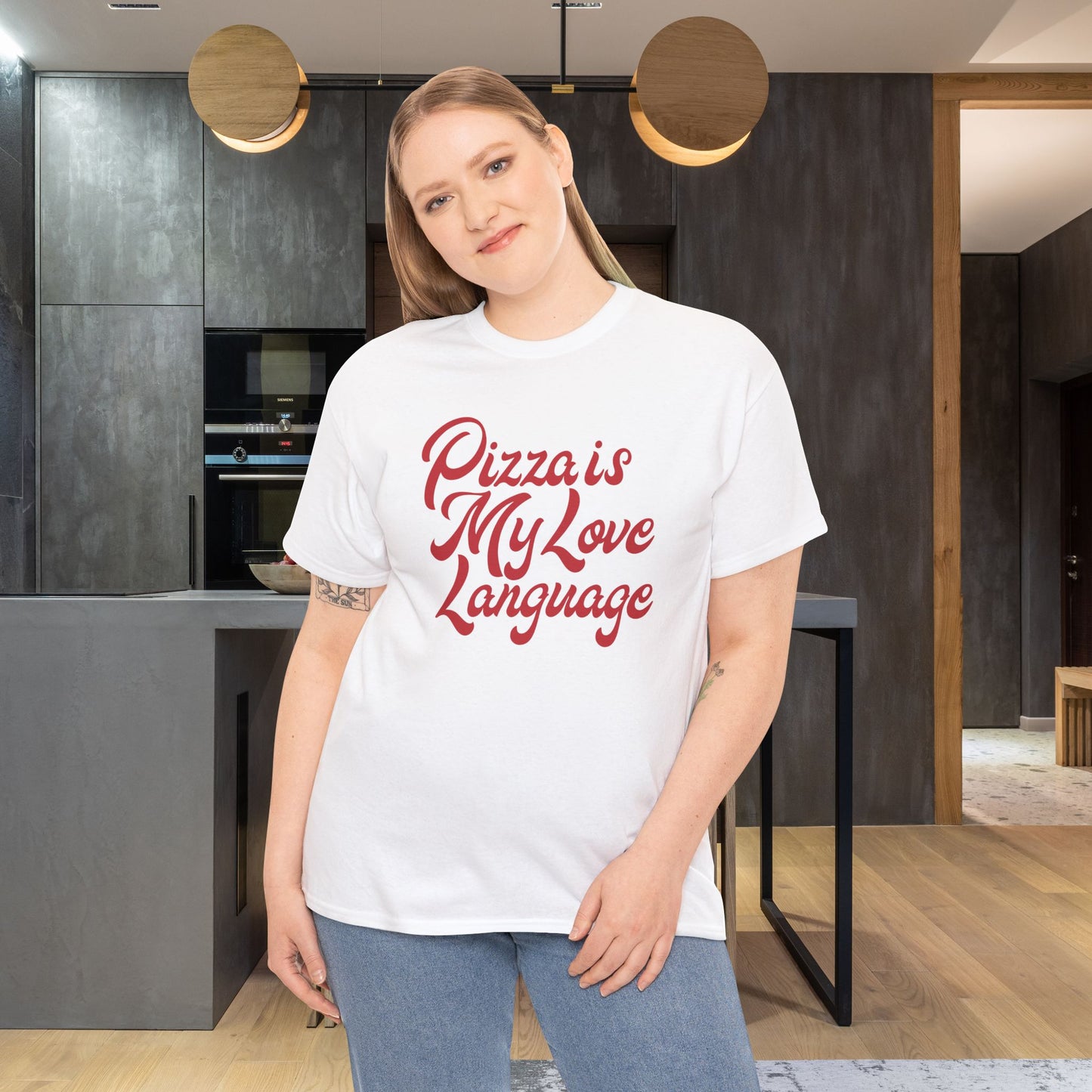 Pizza is My love Language Word Art Pizza Lover Funny Unisex T Shirt