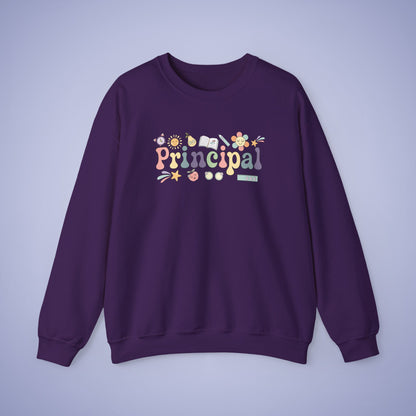 Principal Teacher Crewneck Sweatshirt Retro Unisex Back to School