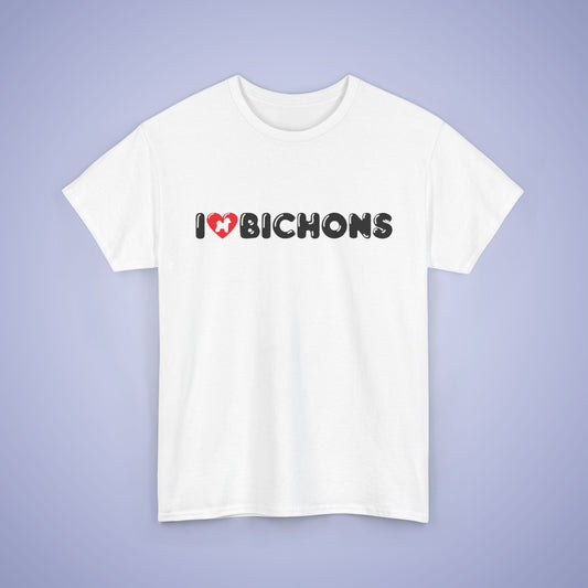 I Heart Bichons Unisex T Shirt