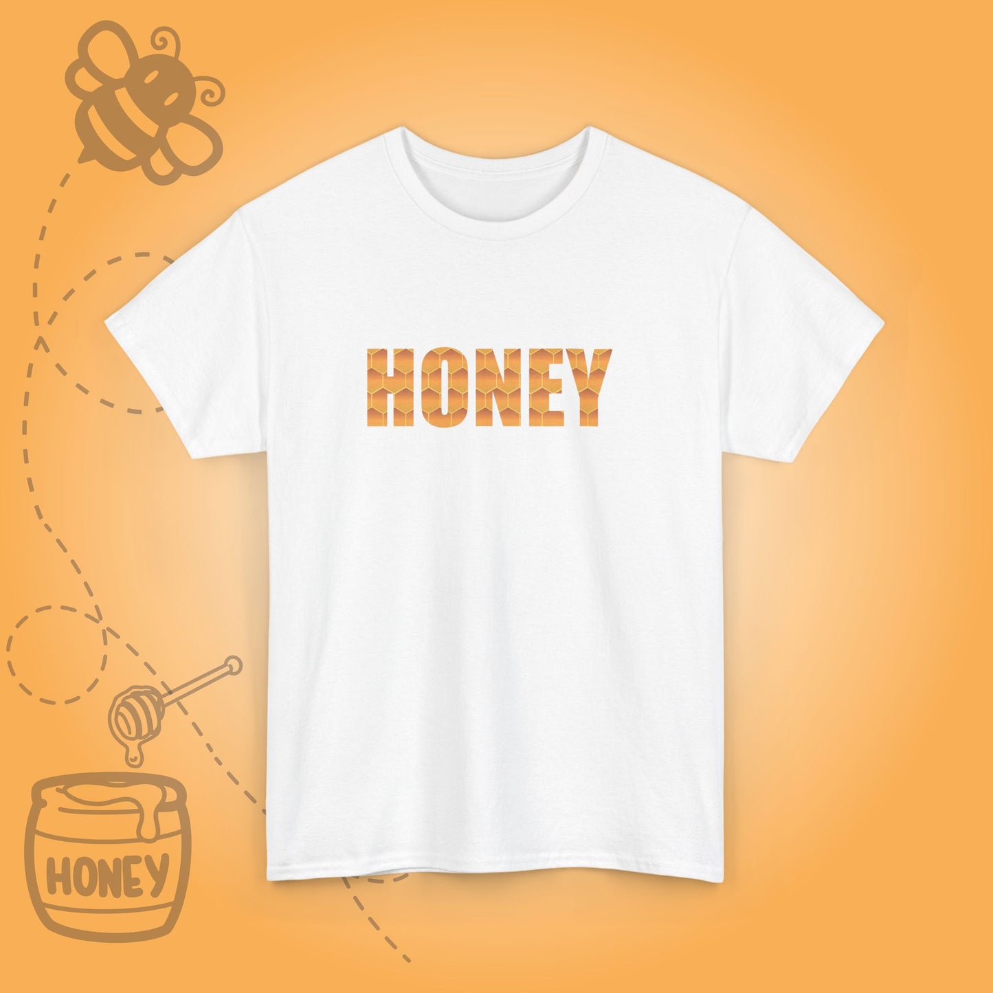 Honey Lover Honeycomb Sweet As Honey Word Art Design Unisex T Shirt