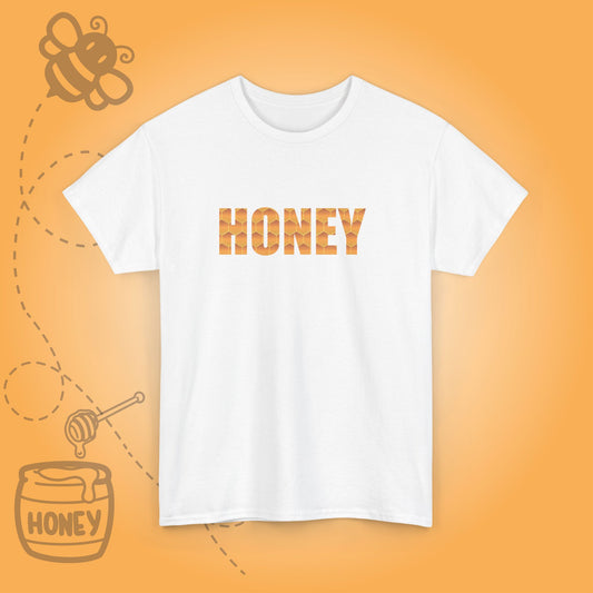 Honey Lover Honeycomb Sweet As Honey Word Art Design Unisex T Shirt