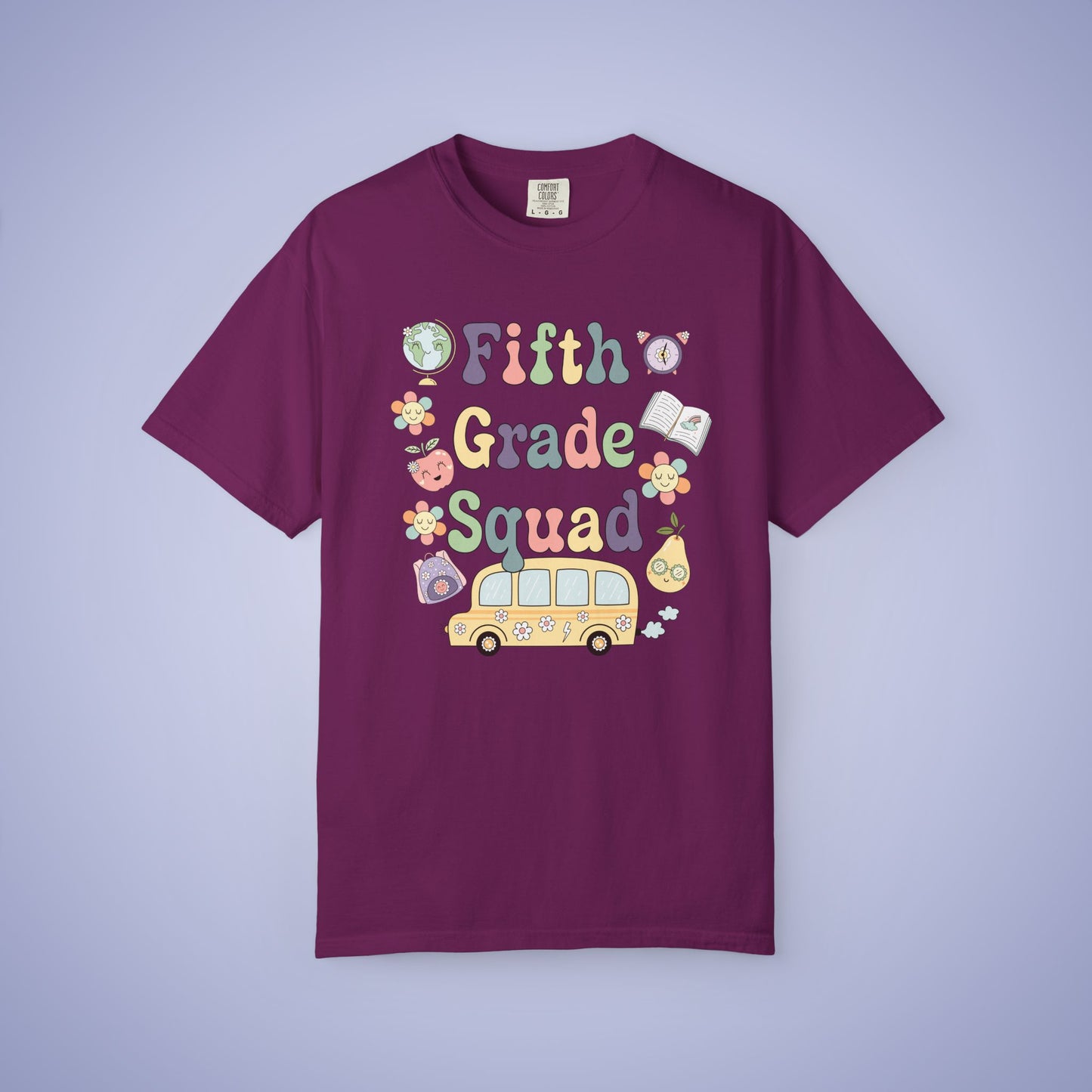 Fifth Grade Squad Retro Fun Teacher T Shirt Comfort Colors Unisex Back to School